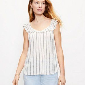 NWT Loft Ruffle Sleeve Tank Top